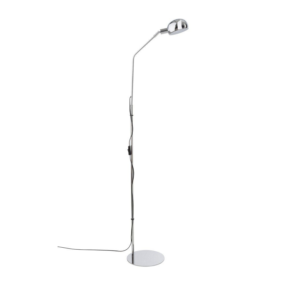 Lampadar argintiu lucios cu structură flexibilă din metal (înălțime 146 cm) Lincon – Jotex