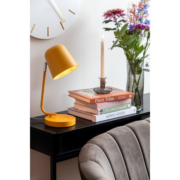 Veioză galben ocru din metal (înălțime 38,5 cm) Encantar – Leitmotiv-image-1