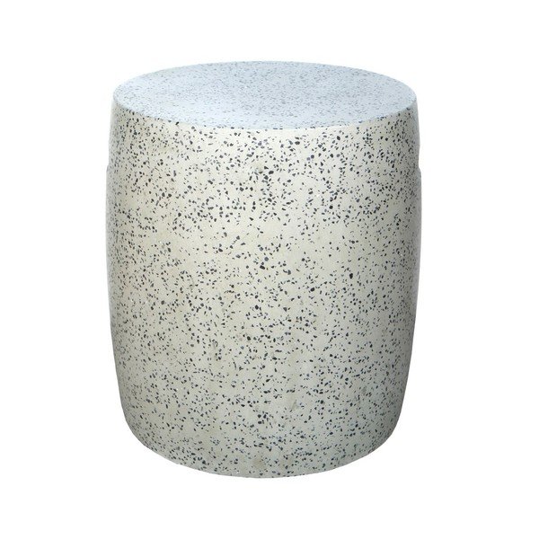 Masă auxiliară de grădină rotundă din ciment terrazzo ø 40 cm Terrazzo – LDK Garden-image-1