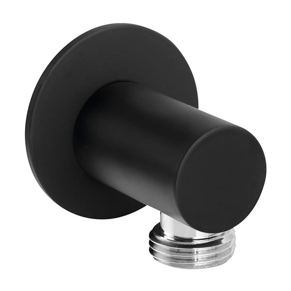 Componentă de conectare pentru duș negru-mat din alamă ø 5 cm – Sapho