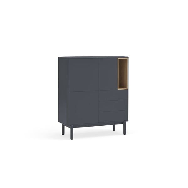 Comodă înaltă gri închis 100x120 cm Corvo - Teulat-image-2