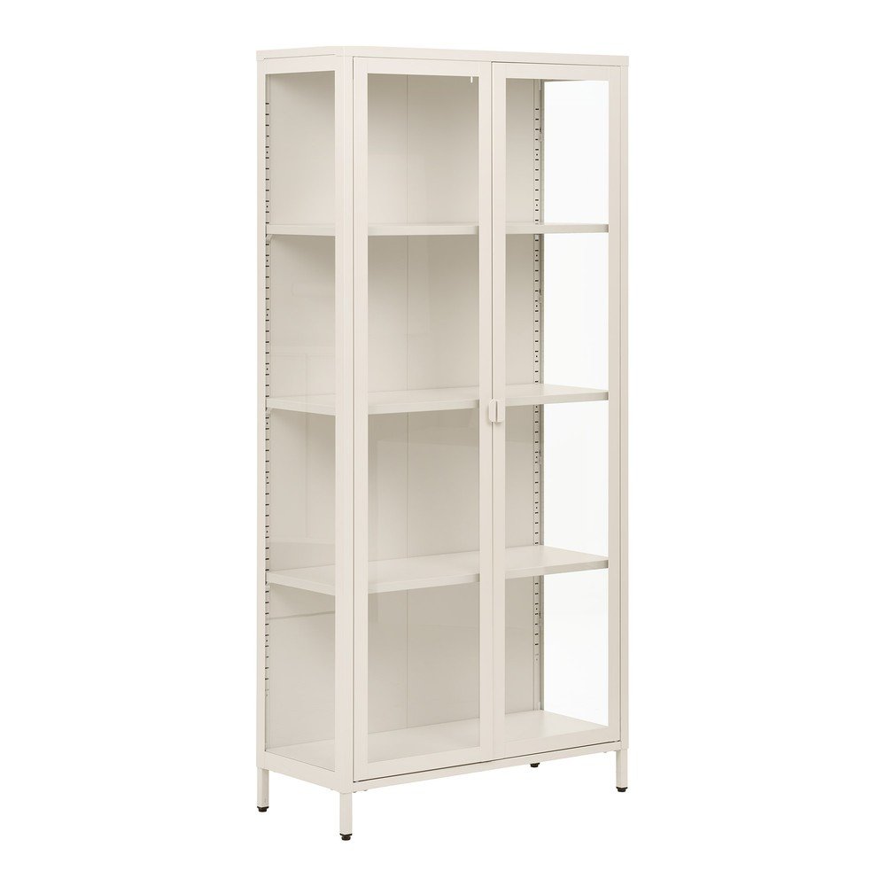 Vitrină crem din oțel 80x175x35 cm Brisbane – House Nordic