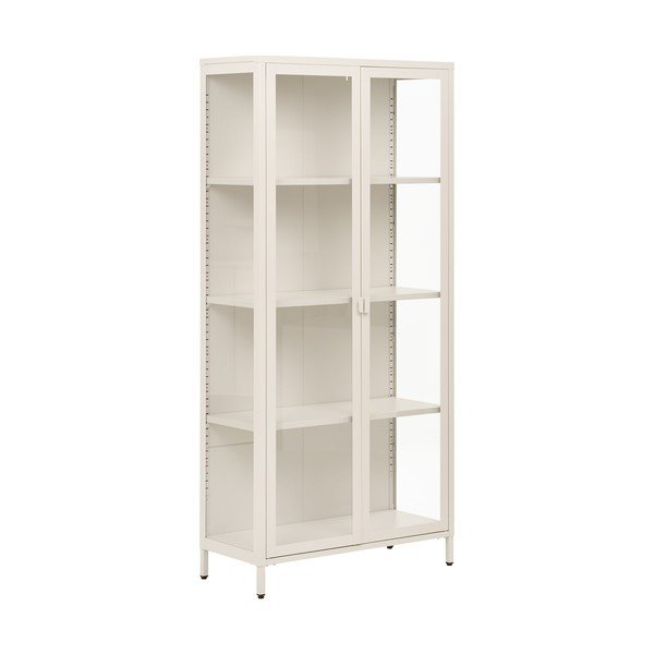 Vitrină crem din oțel 80x175x35 cm Brisbane – House Nordic