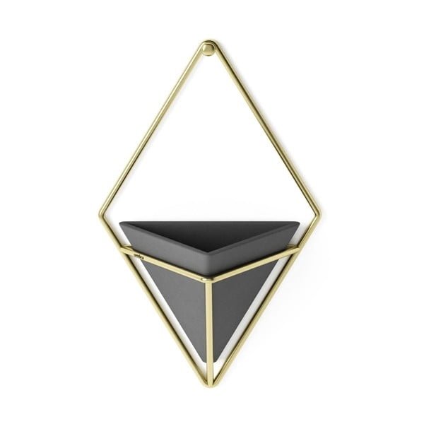 Set 2 ghivece suspendate din ceramică Umbra Trigg, negru-image-1