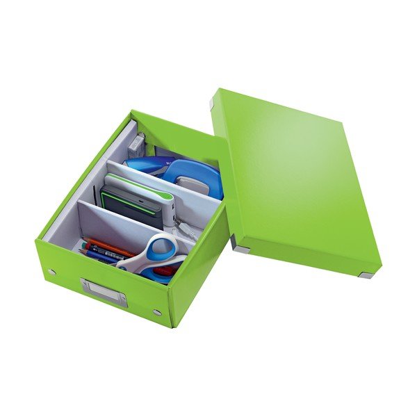 Cutie de depozitare din carton cu capac verde Click&Store - Leitz-image-3