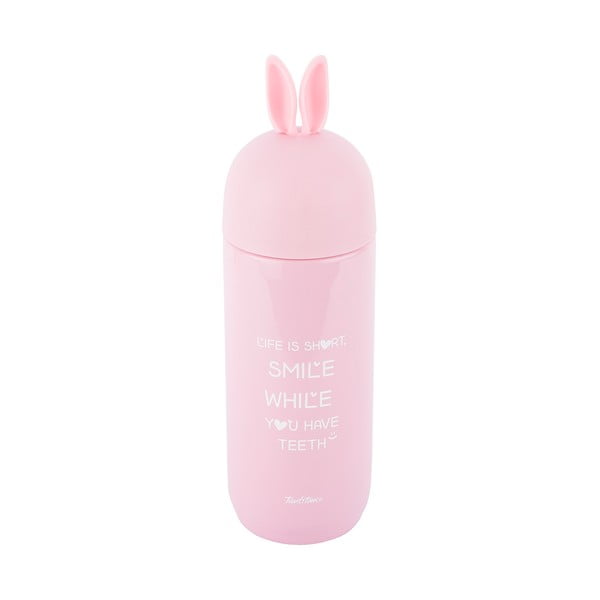 Sticlă termos din oțel inoxidabil Tantitoni Cute Rabbit, 280 ml, roz