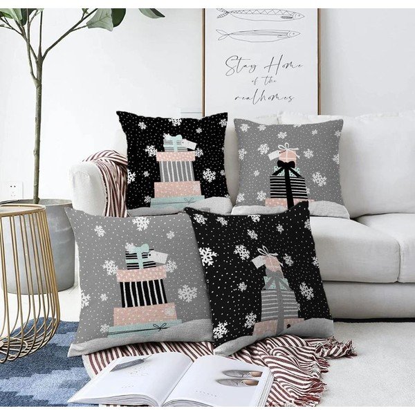 Fețe de pernă 4 buc. 43x43 cm  cu model de Crăciun Merry Christmas – Mila Home