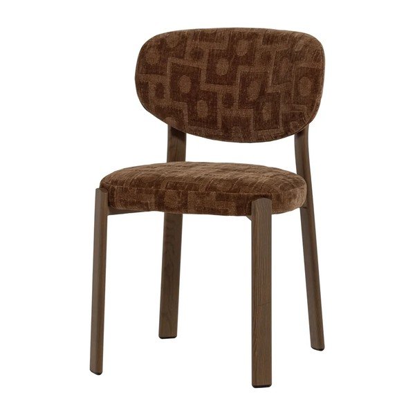 Scaune de dining maro cu cotiere 2 buc. tapițate Foon – WOOOD-image-2