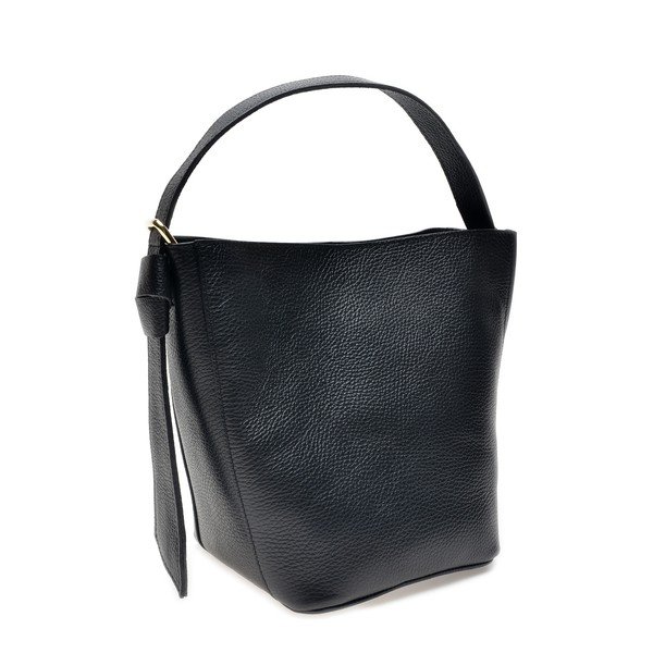 Geantă de mână tote din piele Luisa Vannini, negru-image-3