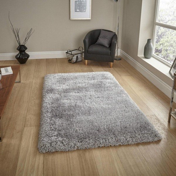 Covor țesut manual Think Rugs Montana Puro Silver, 80 x 150 cm, gri-image-1