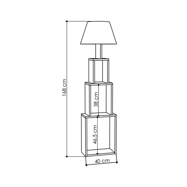 Lampadar cu abajur galben Homitis Tower, gri antracit-image-2