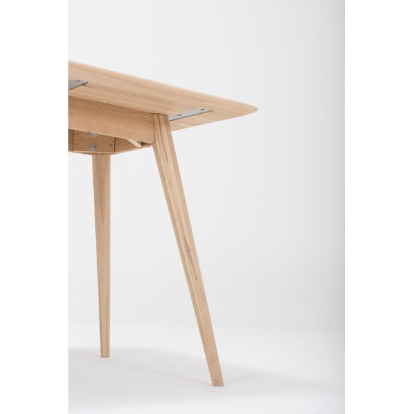 Masă de dining din lemn de stejar 80x80 cm Stafa – Gazzda-image-3