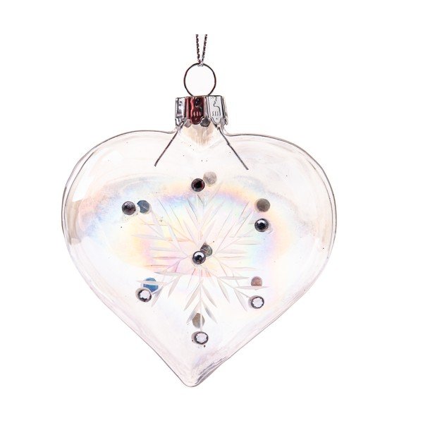 Ornament de Crăciun din sticlă 8,5 cm Heart – Dakls