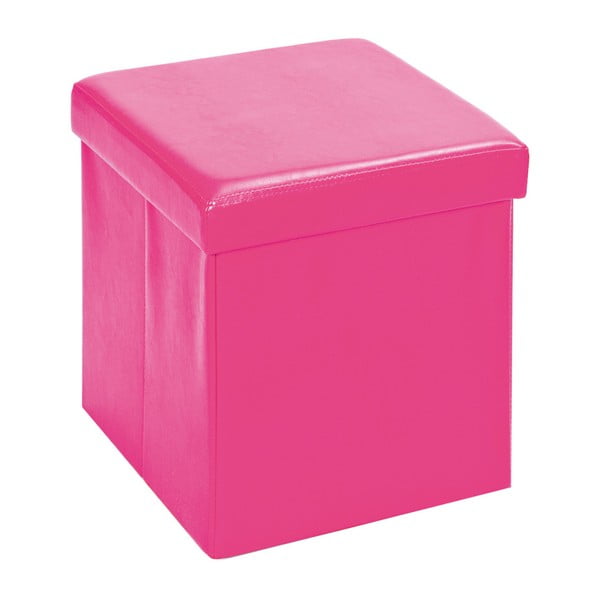 Taburete cu loc depozitare 13Casa Fold, roz