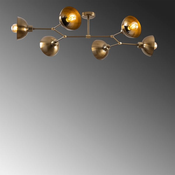 Plafonieră aurie cu abajur din metal 52x102 cm Dram – Opviq lights-image-3