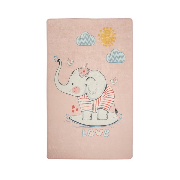 Covor antiderapant pentru copii Conceptum Hypnose Elephant, 100 x 160 cm