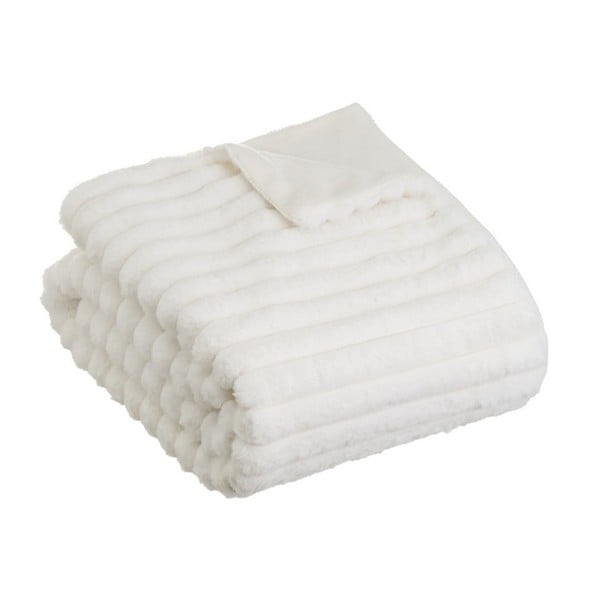 Pătură albă din micropluș-cocolino 130x160 cm Fur Velvet – Casa Selección