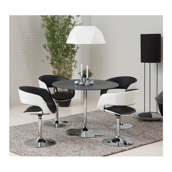 Scaun Actona Grace, alb - negru-image-4