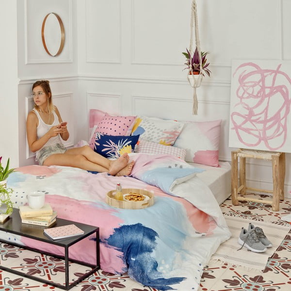 Husă din bumbac pentru pilotă Blanc Tempera, 140 x 200 cm-image-4