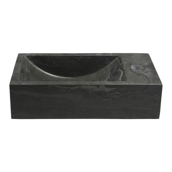 Chiuvetă mică pentru WC neagră din piatră 40x22 cm Blok – Sapho-image-3