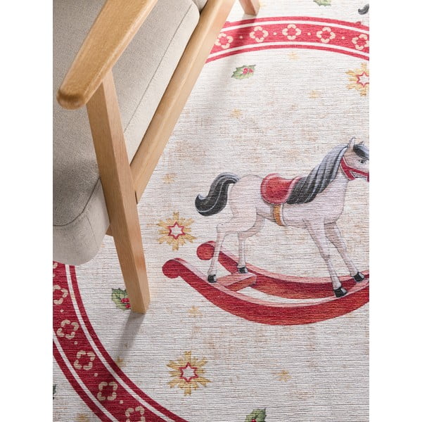 Covor roșu rotund ø 160 cm  cu model de Crăciun Toy's Delight Rocking Horse – Villeroy&Boch-image-2