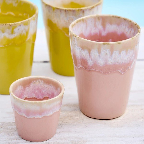 Ceașcă roz pentru espresso din gresie 90 ml Grespresso – Costa Nova-image-3