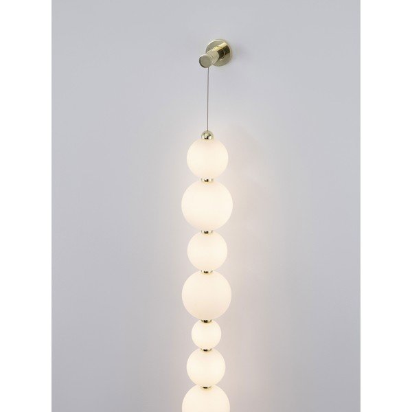 Aplică de perete albă/aurie LED cu intensitate reglabilă din metal Perla – Nova Luce-image-2
