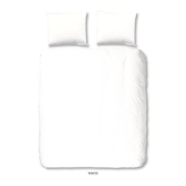Lenjerie de pat din bumbac satinat Good Morning Basso, 200 x 200 cm, alb