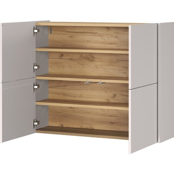 Dulap crem cu aspect mat suspendat 97x79x27 cm Binetto – Germania-image-4