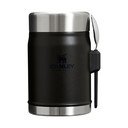 Termos negru mat pentru mâncare din oțel inoxidabil 400 ml Legendary Food Jar + Spork Black 2.0 – Stanley
