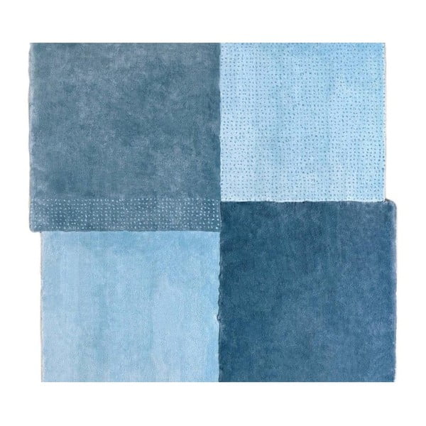 Covor EMKO Over Square, 200 x 207 cm, albastru