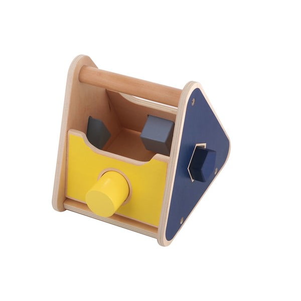 Jucărie educativă din lemn cu forme geometrice de inserat Kindsgut Basket-image-3