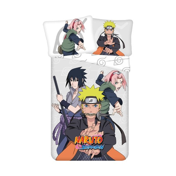 Lenjerie de pat pentru copii din bumbac pentru pat de o persoană 140x200 cm Naruto – Jerry Fabrics