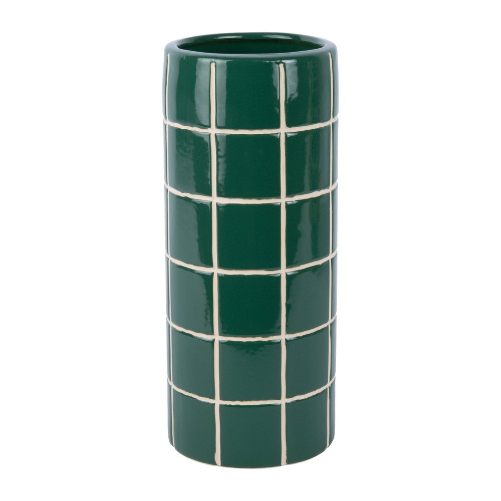 Vază verde-închis din ceramică (înălțime 30 cm) Retro Tiles – PT LIVING