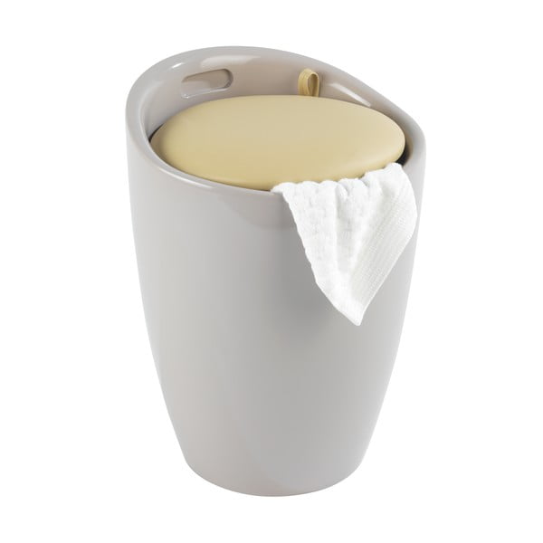 Coș de rufe taburet Wenko Candy, bej, 20 l