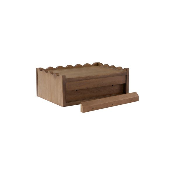 Noptieră în culoare naturală închisă suspendată din lemn de pin Nypen – Jotex-image-4