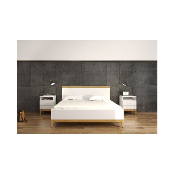 Pat dublu din lemn masiv de pin SKANDICA Livia BC, 180 x 200 cm-image-3