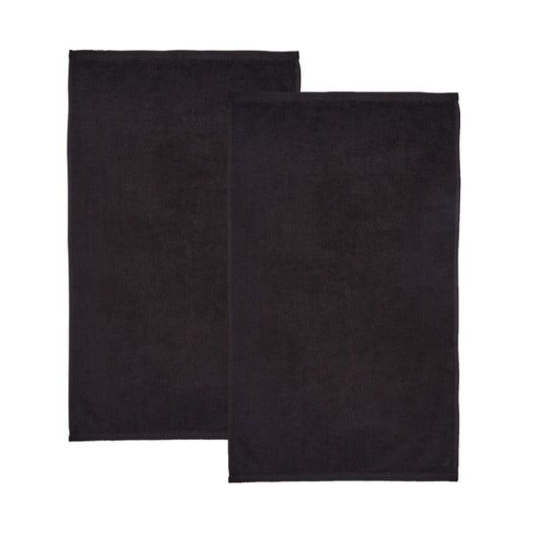 Prosoape negre 2 buc. din bumbac cu uscare rapidă, din frotir 90x140 cm Quick Dry – Catherine Lansfield
