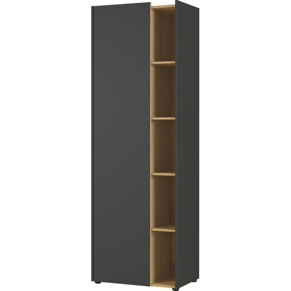 Bibliotecă gri închis cu aspect de stejar 62x188 cm Austin - Germania-image-2