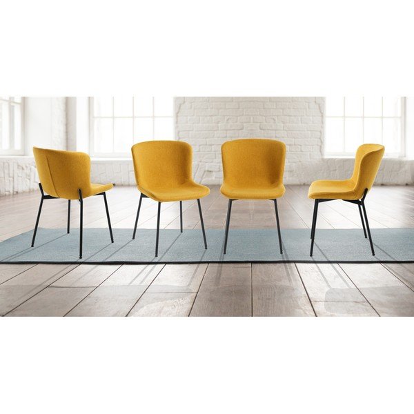 Scaune de dining galben-ocru 2 buc. Snug – Tomasucci-image-3