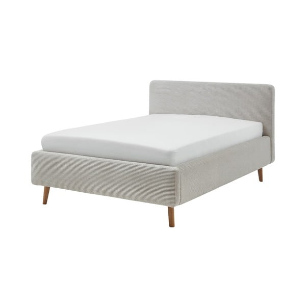 Pat bej tapițat fără somieră 120x200 cm Mattis – Meise Möbel