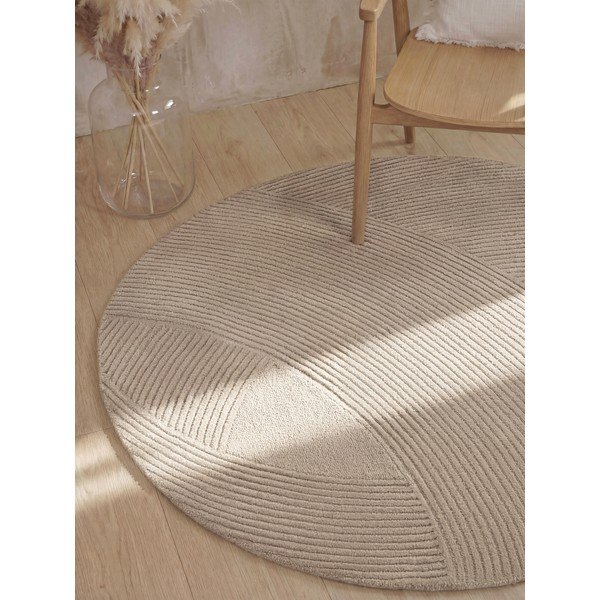 Covor bej rotund din lână ø 200 cm Kensington Victoria – Ted Baker-image-3