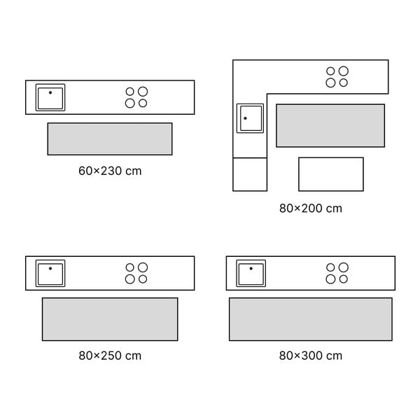 Covor tip traversă albastru lavabil 80x300 cm Abstract Colors Blue – Vitaus-image-4