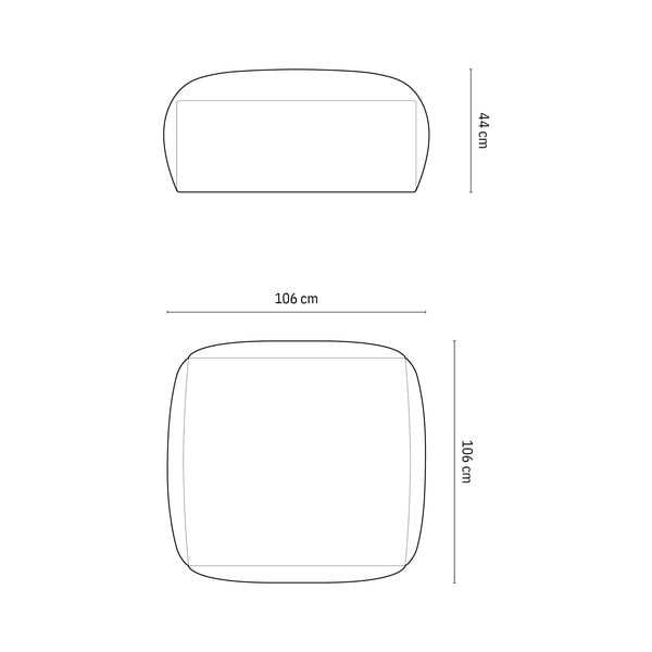 Taburet modular bej Martina – Micadoni Home-image-4