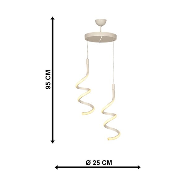 Lustră albă LED din metal ø 25 cm Hilton – Squid Lighting-image-3