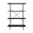 Bibliotecă neagră cu aspect de stejar 79x117 cm Wainwright - Queer Eye