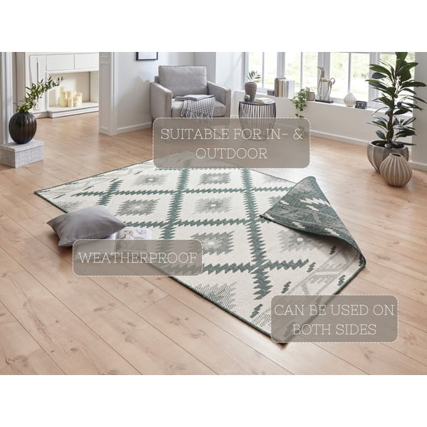 Covor adecvat pentru exterior NORTHRUGS Malibu, 170 x 120 cm, verde-crem-image-4
