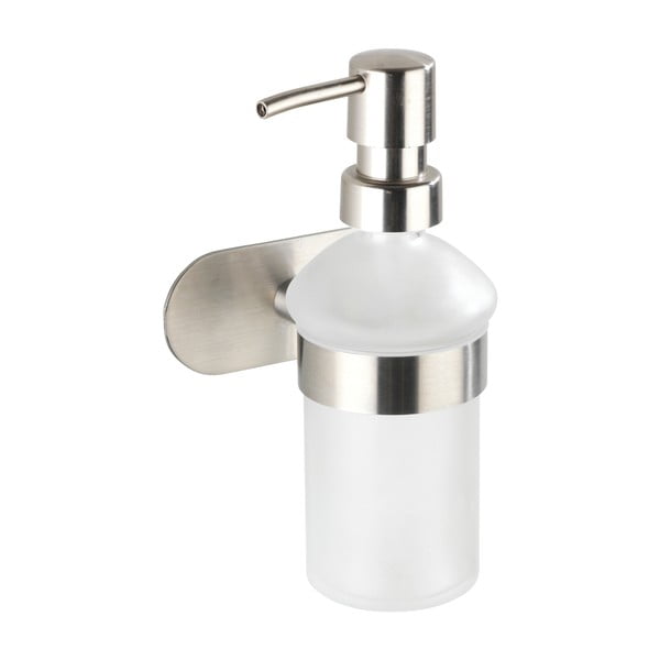 Dozator de săpun lichid argintiu mat autoadeziv din sticlă 200 ml Orea – Wenko-image-3
