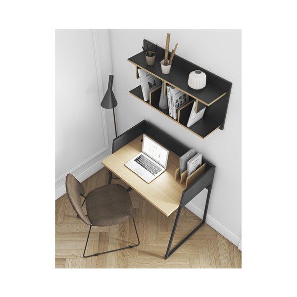 Sistem rafturi de perete TemaHome Bern, lățime 90 cm, negru-image-3