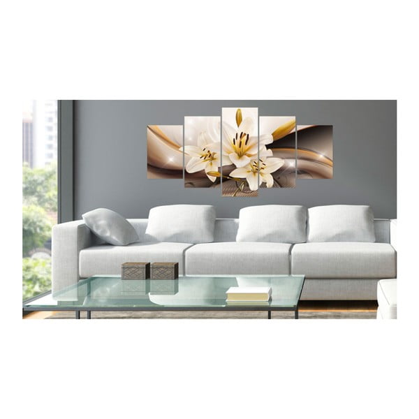 Tablou pe pânză Bimago Shiny Lily, 100 x 50 cm